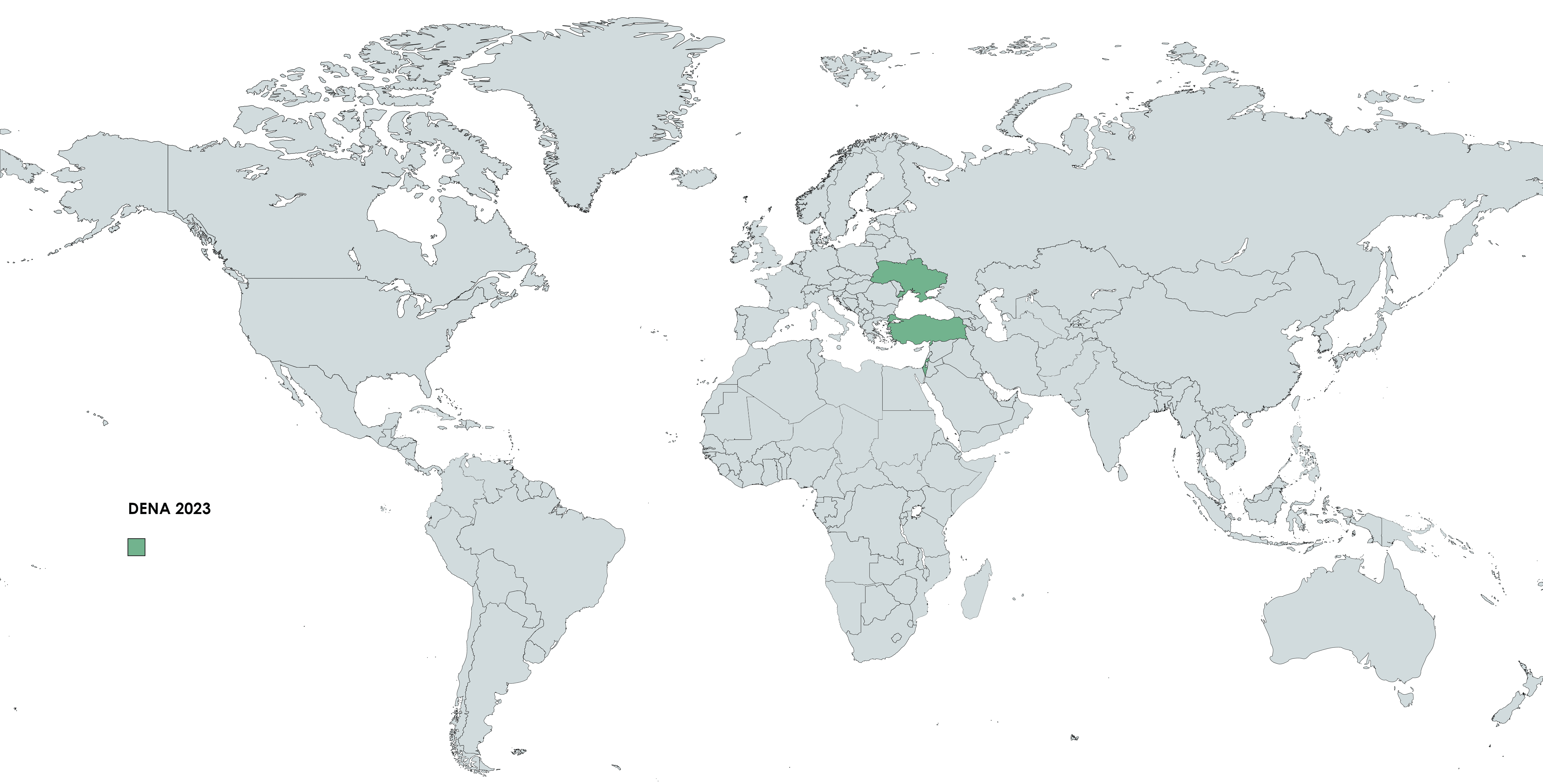 Map of the country spread of the Dena 2023 program