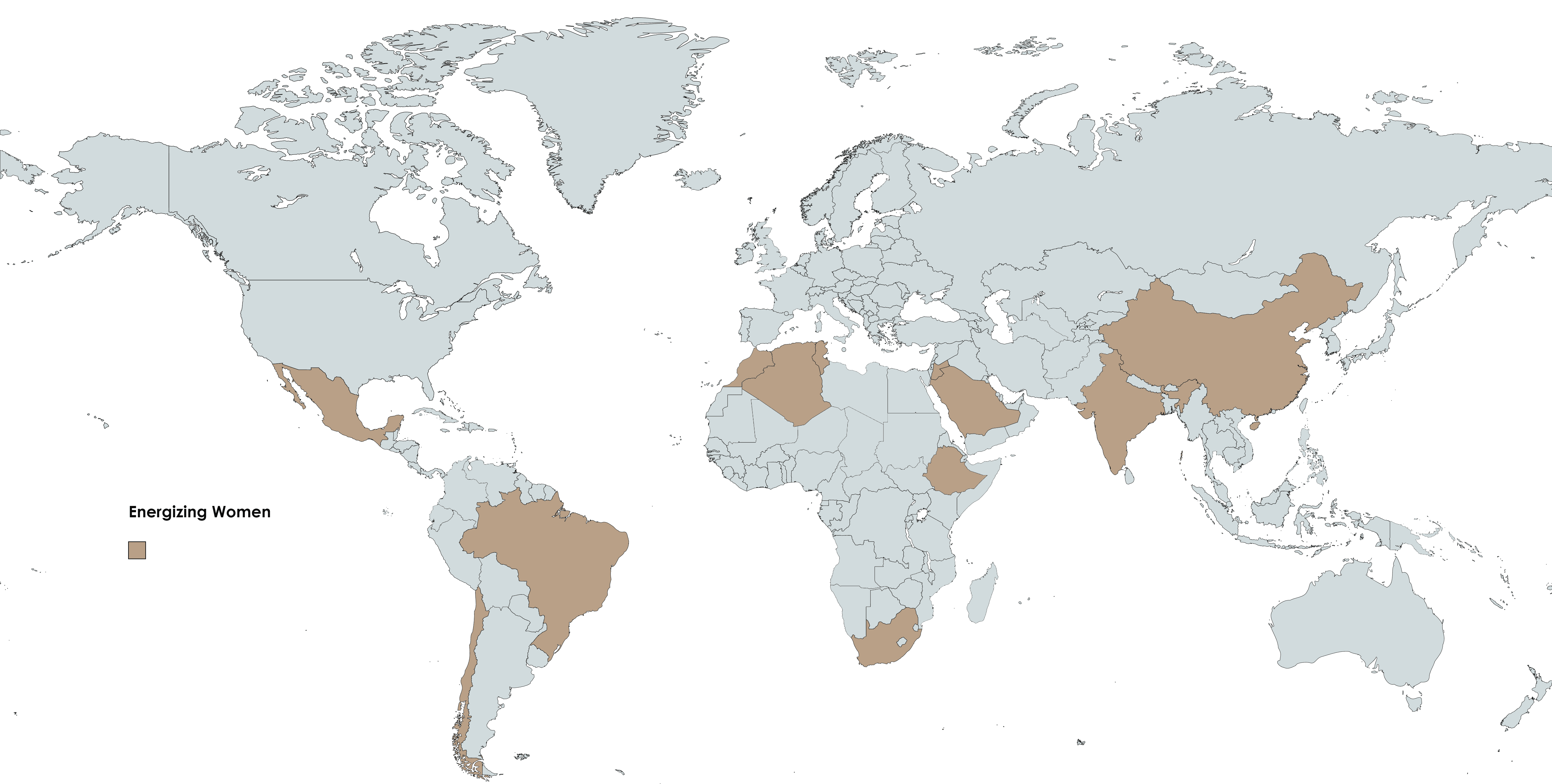 Energizing Women Mentorship Participants Map