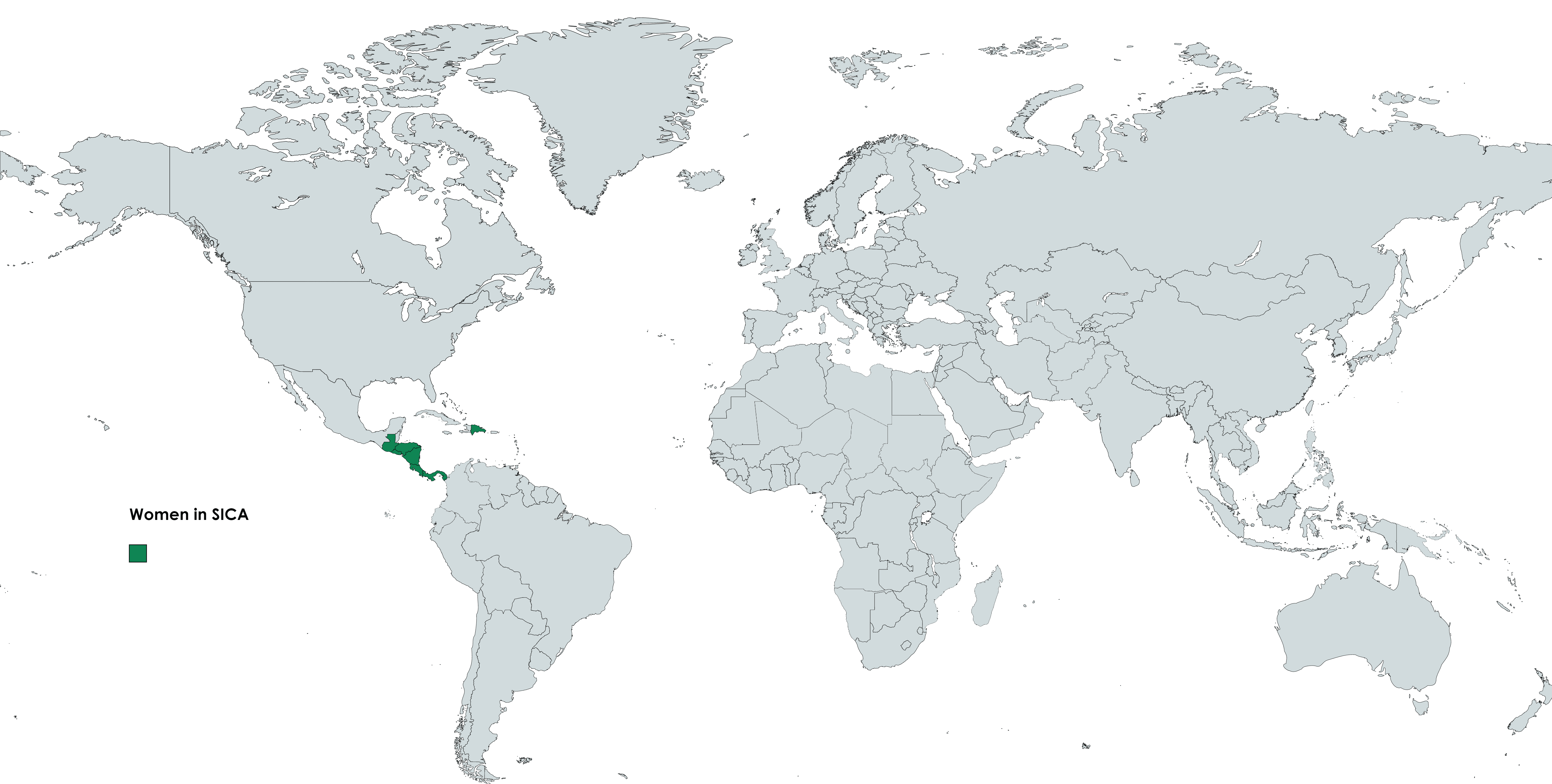 Map of the world with mentor countries highlighted