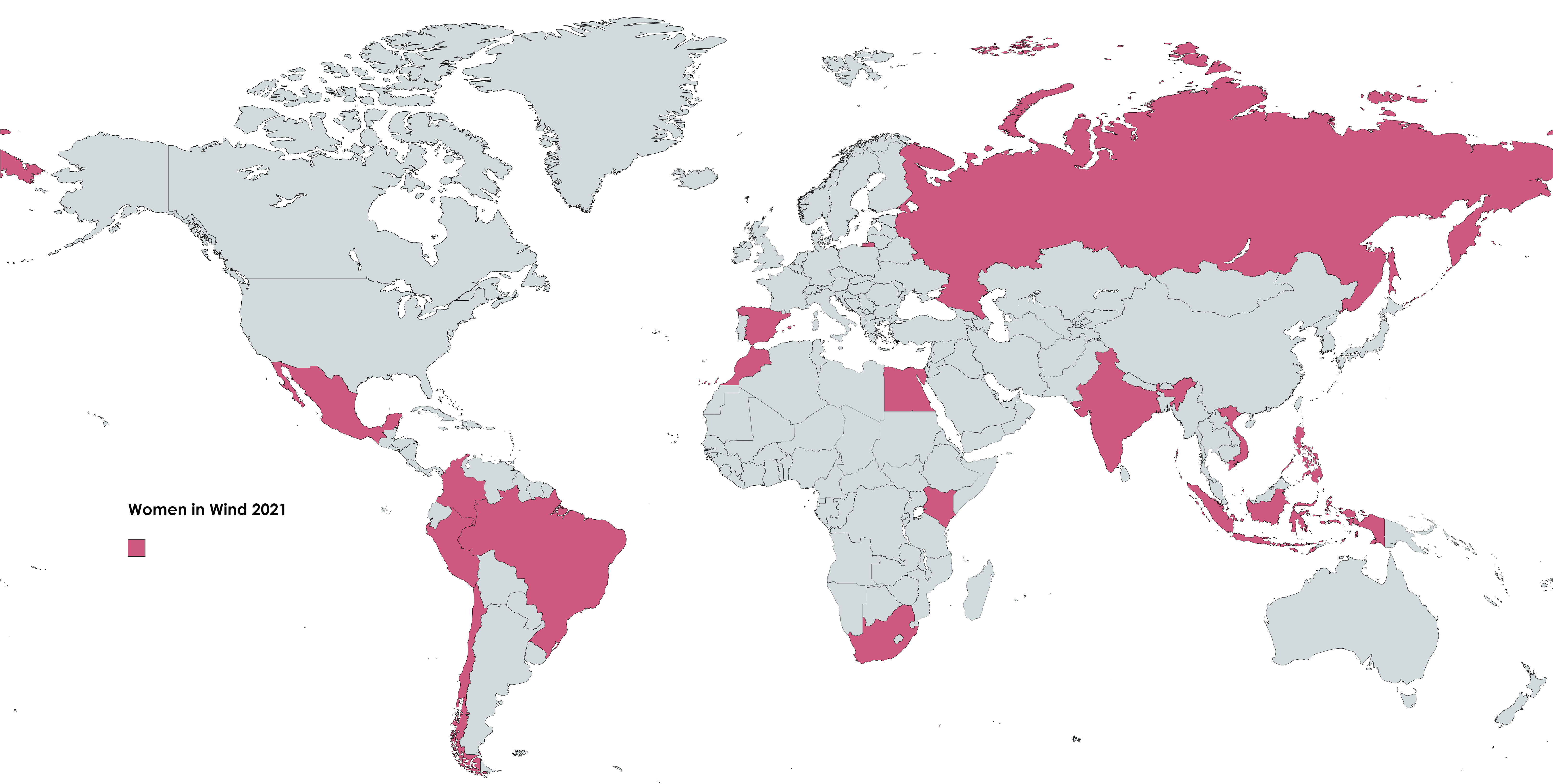 Women in Wind 2021 Participants Map