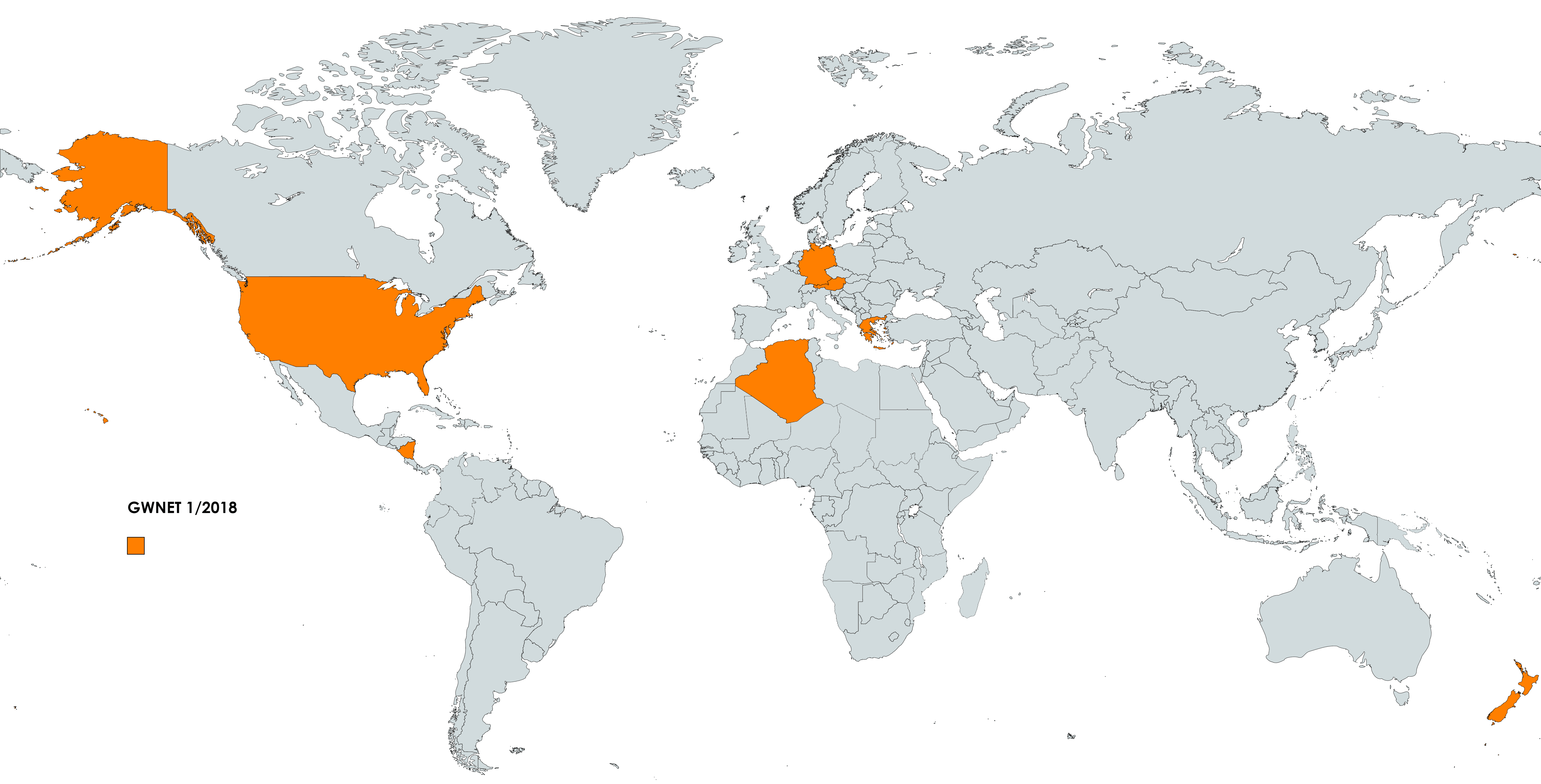 Mentor Countries for GWNET 1/2018 programme