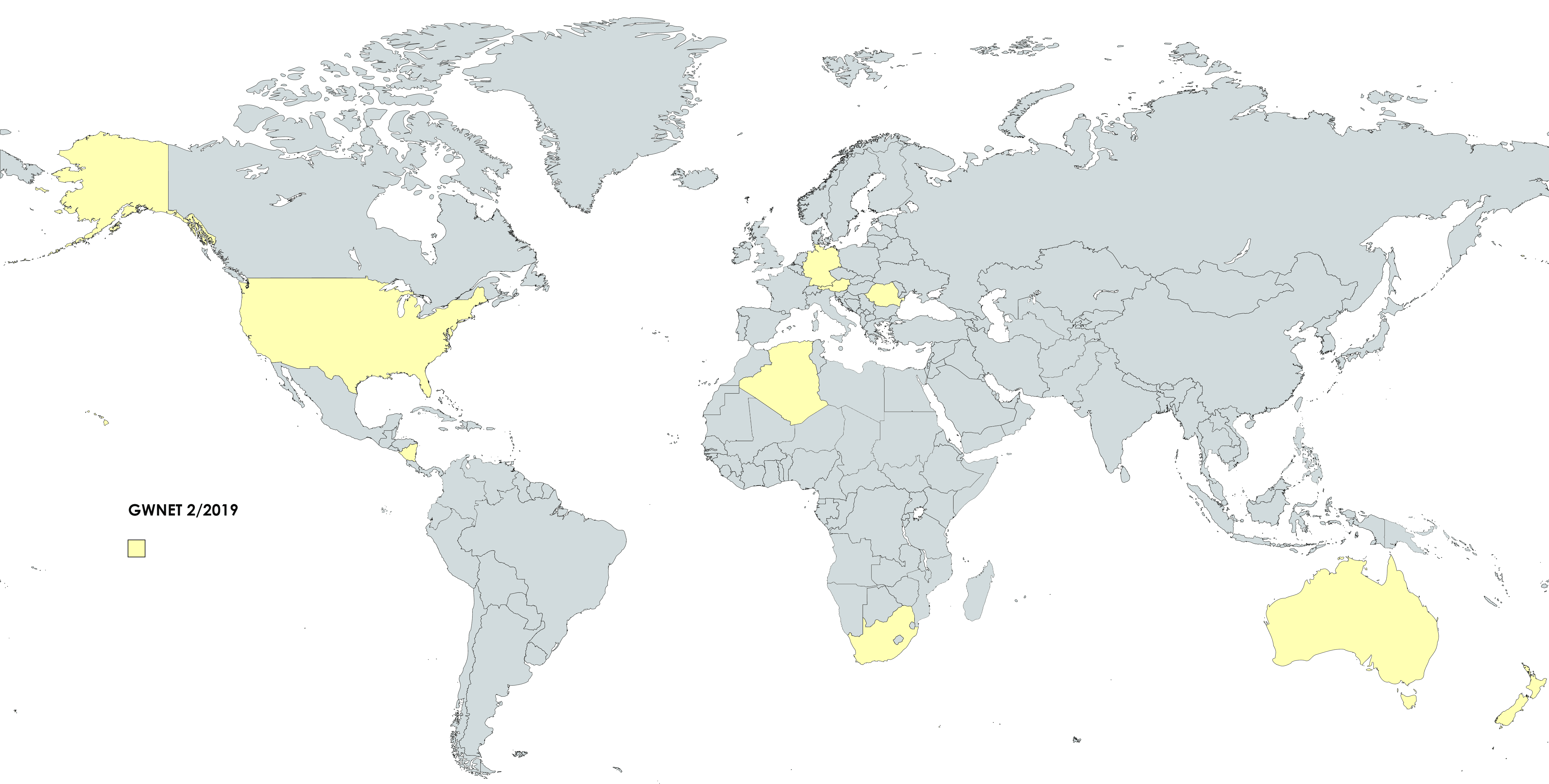 Mentor Countries for GWNET 2/2019 programme