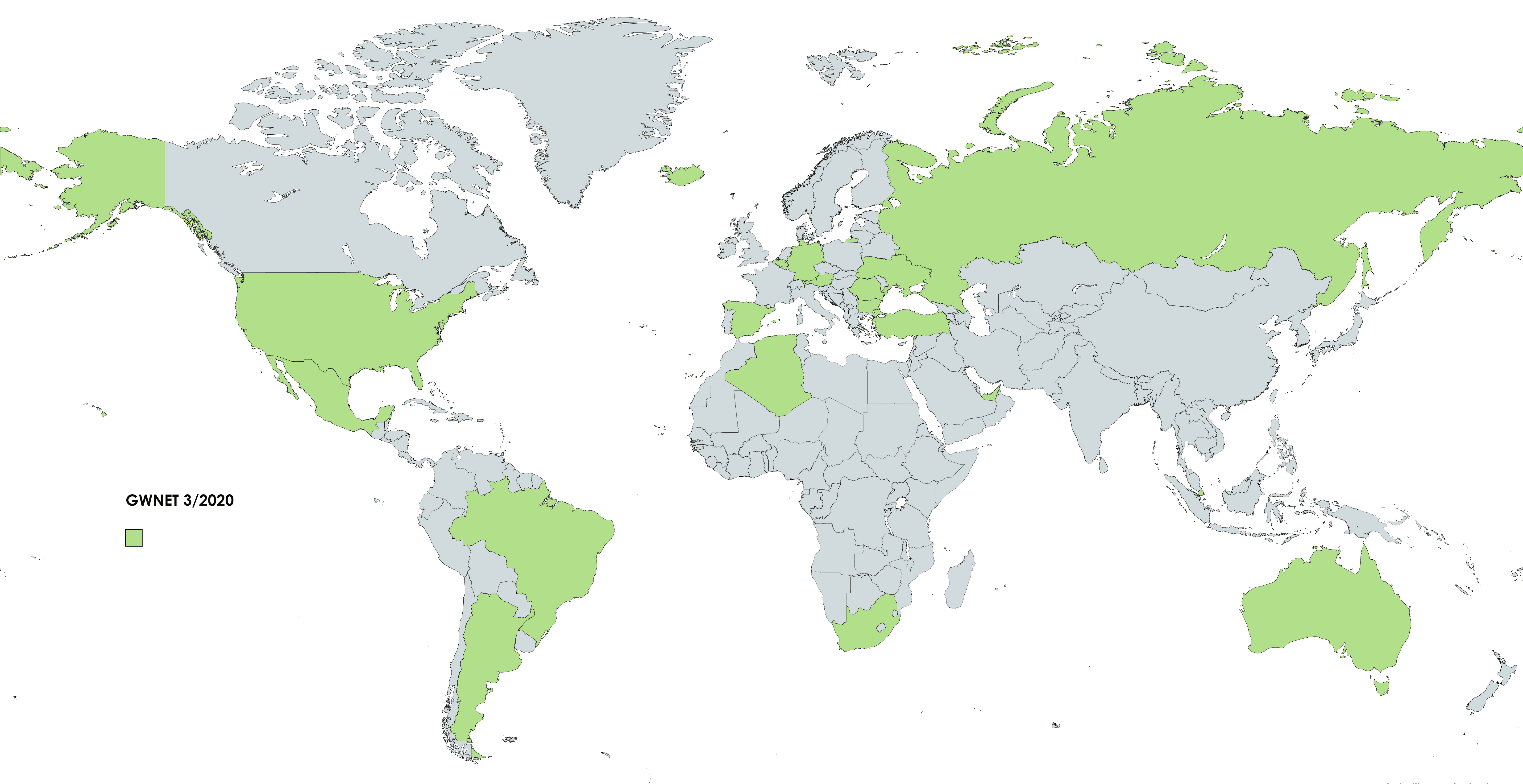 Mentor Countries for GWNET 3/2020 programme