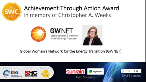 Poster with GWNET and organiser logos, as well as picture of Christine Lins